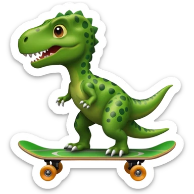 Dinosaur on a skateboard sticker
