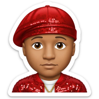 LL Cool J with red sequin outfit sticker