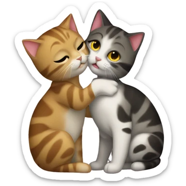 kiss cats sticker