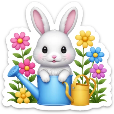 🐰🪴🌸 Garden helper bunny sticker