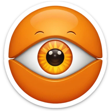 Ojo turco color naranja sticker