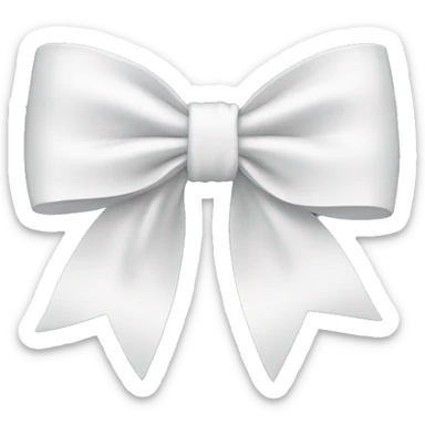 white bow sticker