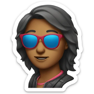 Ara with sunglasses sticker