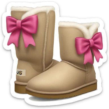 Ugg boots with bow sticker