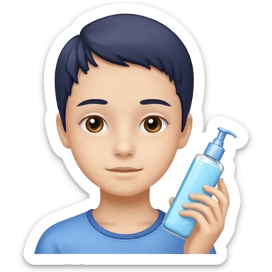 12 year old child uses skincare products sticker