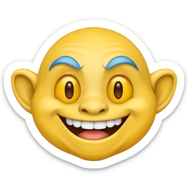 Troll face yellow emojis  sticker