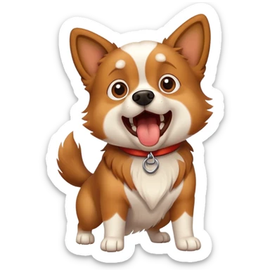 Dog barking sticker