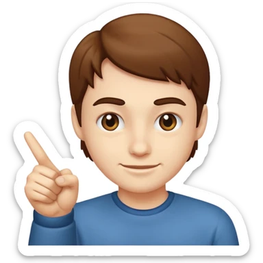 Pointing and making a smirk  sticker