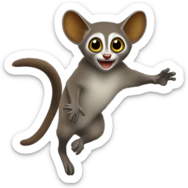 jumping galago senegalensis sticker