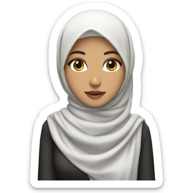 Sudi Arabic girl with hijab style K-pop sticker