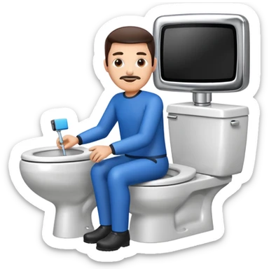 Large tv man from skibidi Toilet  sticker