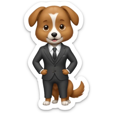 The dog went in a suit
 sticker