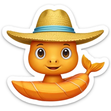 Caballito de mar con sombrero sticker