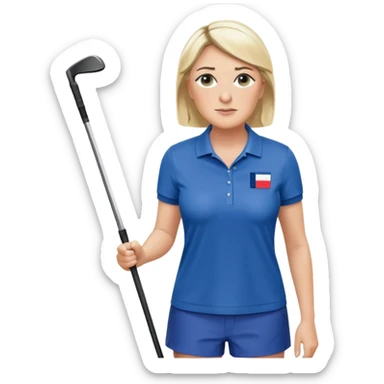 Marine Le Pen qui fait du golf  sticker
