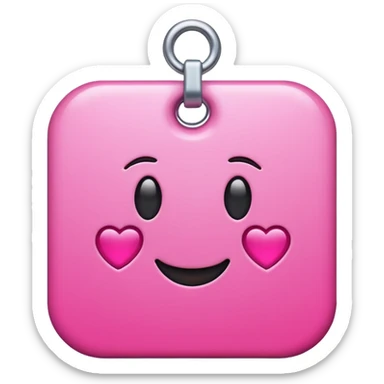 pink question tag sticker