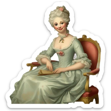 vintage rococo painting  sticker