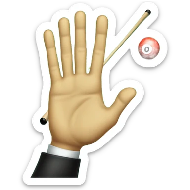 Ok sign playing pool sticker