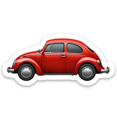 red volkswagen beetle sticker