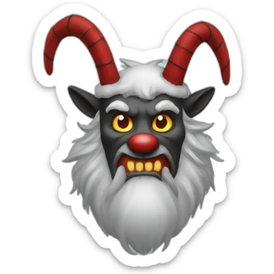 christmas krampus sticker