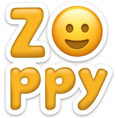 Zoppy toons word related cartoon emojis sticker