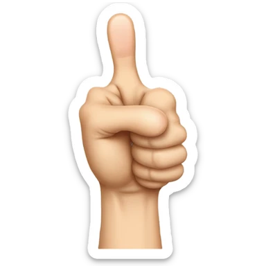 Distorted thumbs up sticker