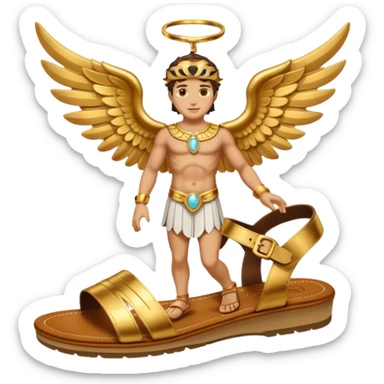 hermes greek god gold wing sandals sticker
