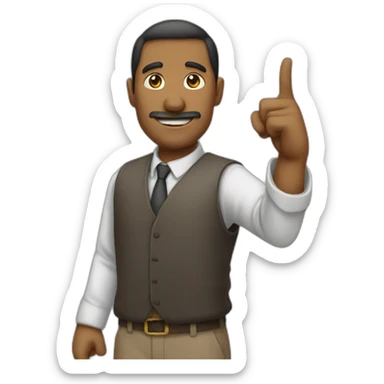 man pointing towards you sticker