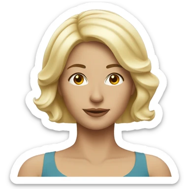White Blonde woman relaxing sticker
