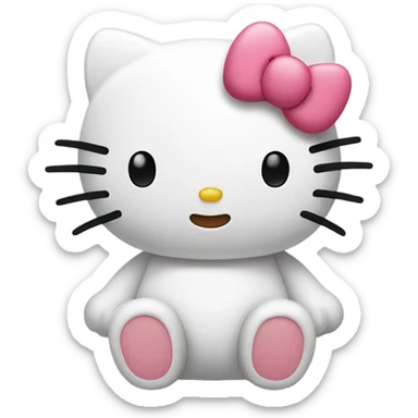 Hello kitty farting sticker