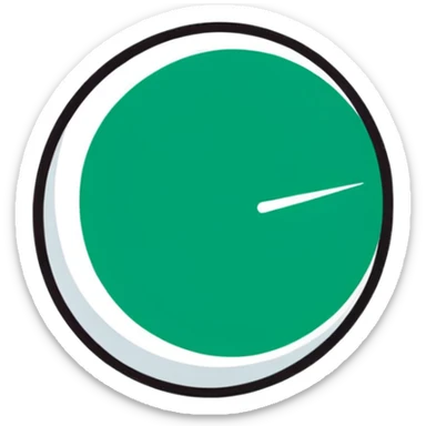 Beautiful Maya fresco-inspired message symbol, perfect circular elements, elegant geometric precision, refined dark green on white sticker