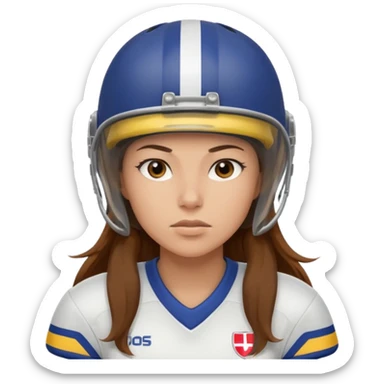 Long Haired Football Players, Female player sticker