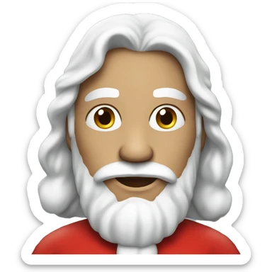 Santa Claus without beard, long beautiful hair sticker