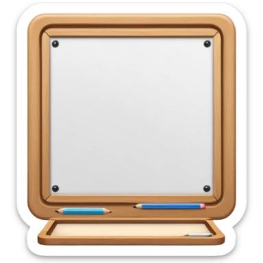 drawing board with classic wooden frame，in front side sticker