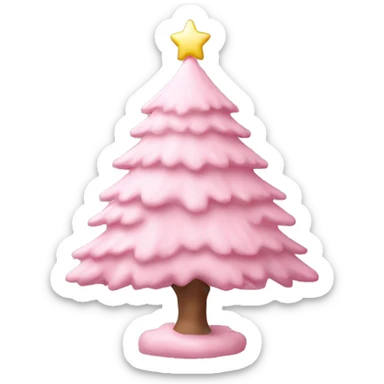 Pastell pink asthetic clean Christmas tree sticker