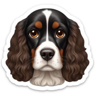 black-brown-cocker-spaniel-king-charles-cavalier sticker