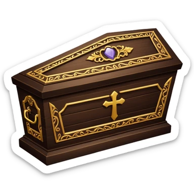 closed coffin emoji, no text sticker