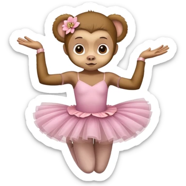 Balerina con cabeza de capuchina sticker