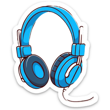 Smooth R&B songlist icon with headphones and soul vibes sticker