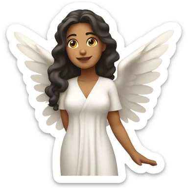 Latino woman angel sticker