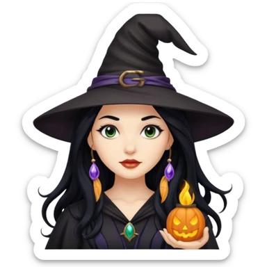 Pretty witchy woman sticker