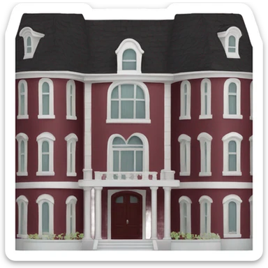 Big dark red mansion  sticker