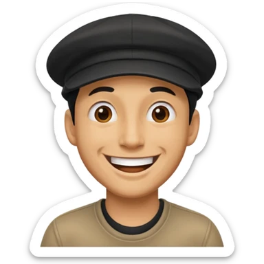 Dad joke dad with black cap sticker