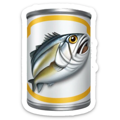 Can of sardines sticker