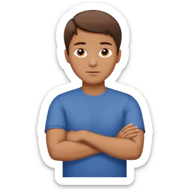 Man crossing his arm sticker
