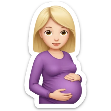 a pregnant woman sticker