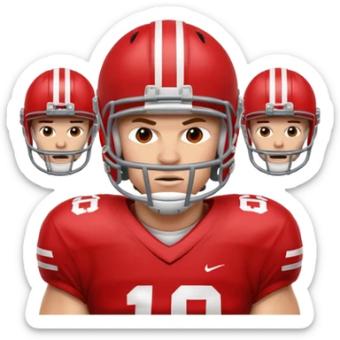 college football players helmets red  sticker