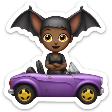 Baby bat girl car sticker