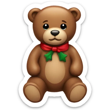 christmas teddy bear  sticker