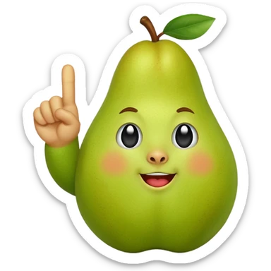 Eine Birne die Mittelfinger zeigt  sticker