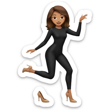 girl dancing in high heels in bodysuit sticker